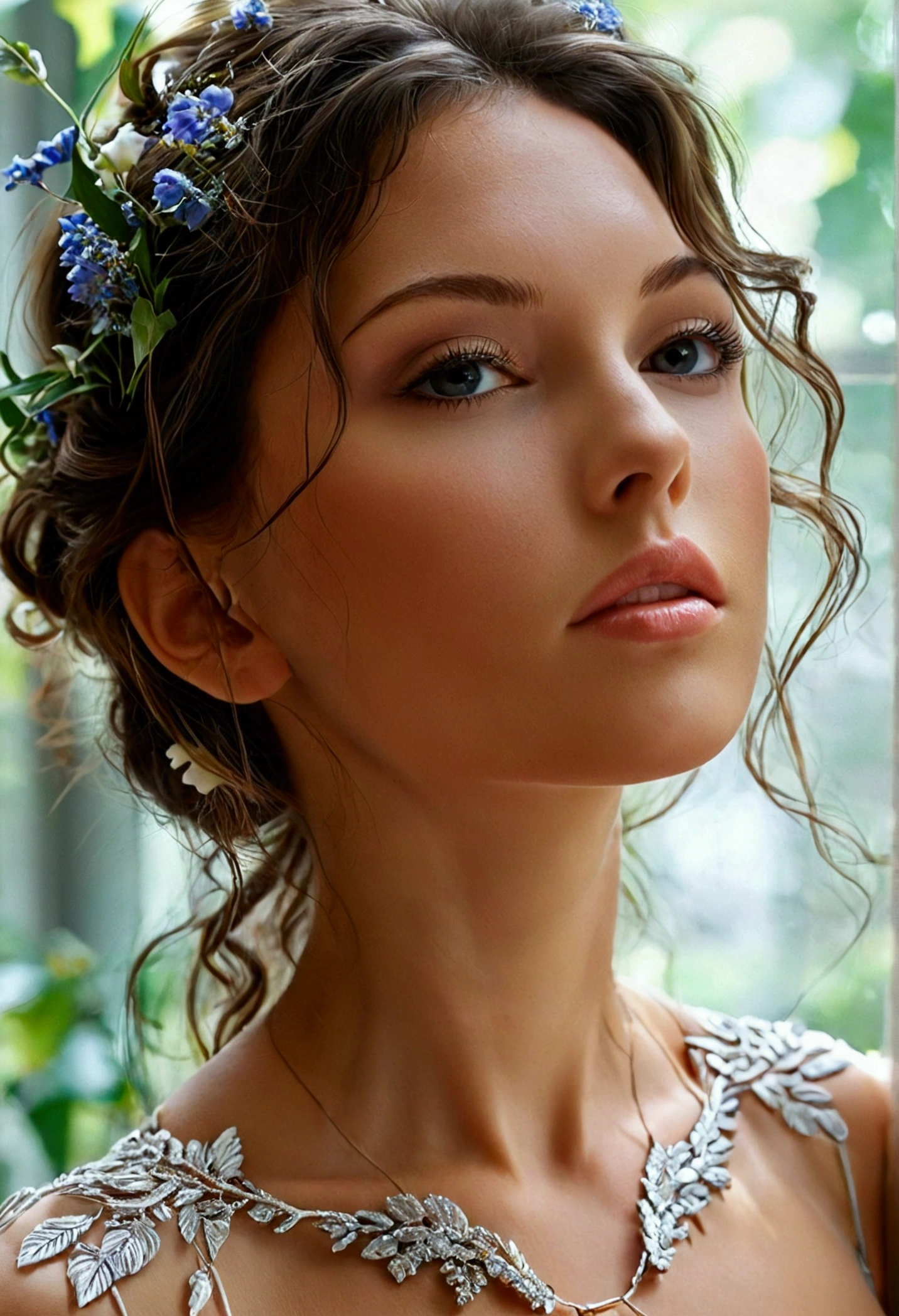Most gorgeous nude brunette ever, perfect natural breasts