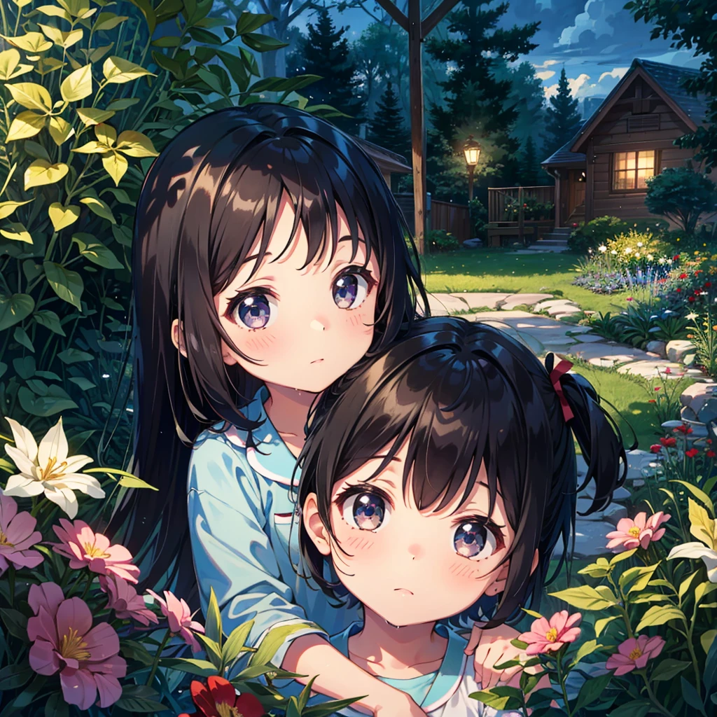 {{{Masterpiece, highest quality, high resolution background}}}, bright and beautiful atmosphere, 1 girl (, round face, baby face, young, child), small breasts, garden of a house, cute pajamas, {{{( (Drying a wet mattress on a clothesline)}}}, a girl with an embarrassed face
, "deltamon_sdXL :0.73)>Deltamon"