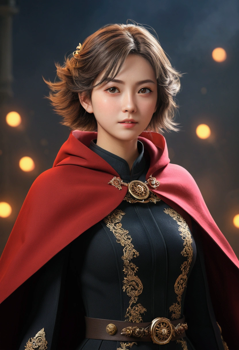 (scalloped skin:1.5), Actual, Real, (masterpiece:1.5), Concept Art, Intricate details, Very detailed, Real, Octane Rendering, 8k, アンRealエンジン, Dynamic pose, Highest quality, High resolution, (Realな顔:1.1), (超Real:1.1), ((full_body)), Perfect Eyes,(Glowing Skin:1.2), (((Hairstyle))), (((Perfect hands))), (Very detailedな背景), ((Dynamic Background)), ((闪electricity)), (Light), ((1 girl)), Wearing a cassock, (((Flowing Cape))), ((Delicate eyes, High quality eyes, High quality face)), (Very complicated robe, magical robes), short hair, casting 闪electricity, electricity, Rotating Fire, Radiation Force, spark, to smoke, magic, ((dramatic)), amazing, battlefield, Depth of written boundary, Bokeh, 4K, Gothic, Humanity, particle