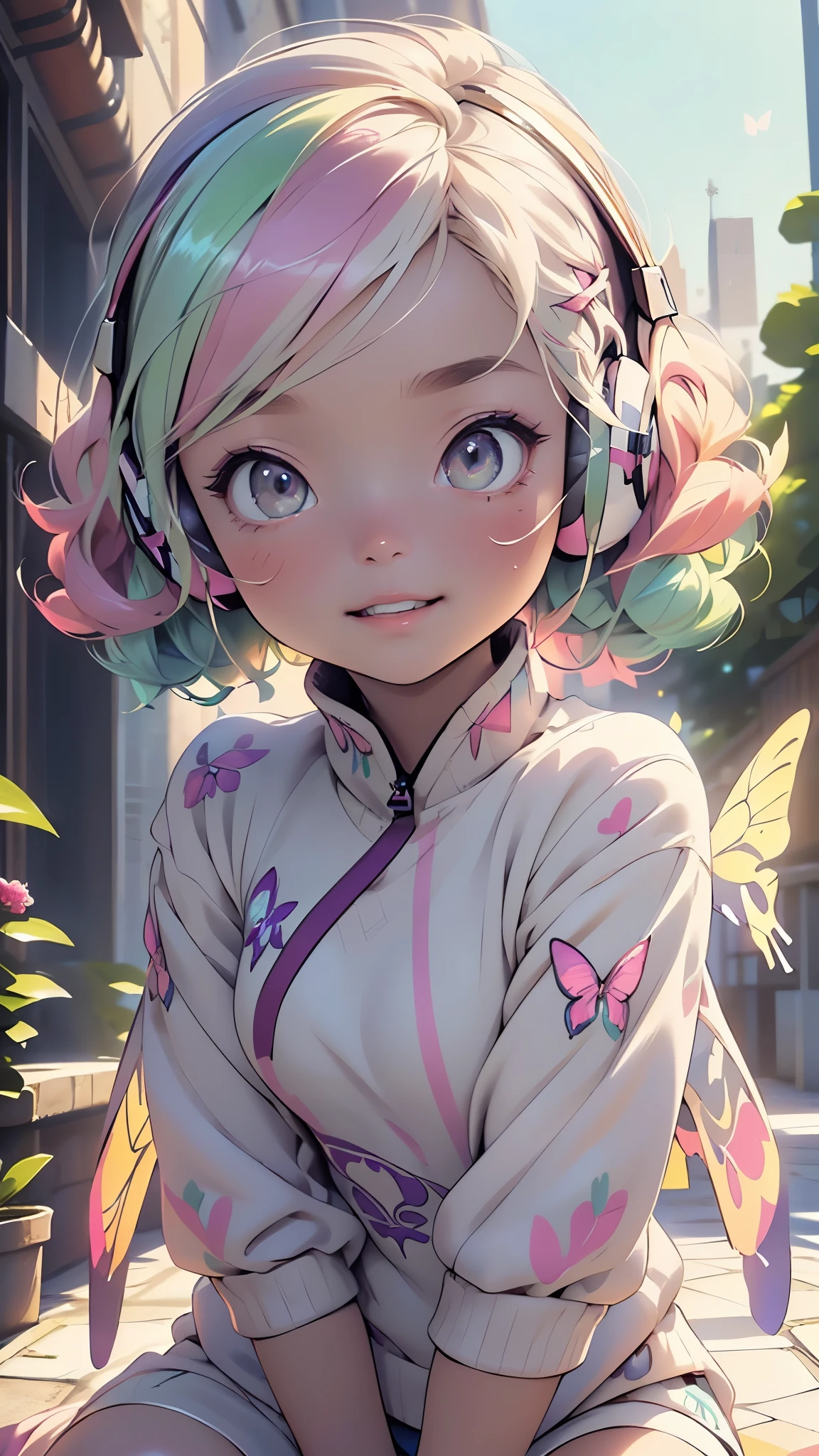 cute oppai elf,(((little loli,oppai body,little, chibi))),(((6 ))),((anime elf loli with extremely cute and beautiful pastel color hair)), (((elf))), (((elf ears))),multicolored loli elf,

(((Giant Breasted Girl))),((((multicolored pastel hair:1.35,short and curly hair hair,pastel hair,multicolored hair,colored inner hair,ear breathing)))),((pastel_eyes:1.3))),intricate eyes,beautiful detailed eyes,symmetrical eyes,big eyes:1.5,(((lustrous skin:1.5,bright skin: 1.5,skin tanned,shiny skin,very shiny skin,shiny body,plastic glitter skin,exaggerated shiny skin,illuminated skin))),(detailed body, (detailed face)),

cute,slutty,romantic,kawaii,(nsfw),

zettai ryouiki,revealing clothing,show skin,multicolored pastel shades,(((headphones, white sweatshirt,Butterfly Wings))),((she is dressed in sky-themed clothes made out of clouds and sky motifs, Her outfit is fluffy and soft, with decora accessories like hairclips,multicolored, combination of various colors)),(((intricate outfit,intricate clothes,embroidered outfit,ornate outfit))),(((adorable girl with pink, purple, and baby blue color scheme))),

(dynamic pose:1.0),sweet and delicate smile,(centered,scale to fit dimensions,Rule of thirds),

inside,indoor,((palace in Russia, palace in Russia background)),scenery:1.25,((intricate scenery)),

(Glossy Russian ornaments),highres,sharp focus,(ultra detailed,extremely detailed),(photorealistic artwork:1.37),(extremely detailed CG unity 8k wallpaper),(((vibrant colors,vibrant theme))),(intricate),(masterpiece),(best quality),artistic photography,(photography taken by sldr),(intricate background),perfect rendered face,perfect face details,realistic face,photo realistic,((intricate detail)),(((realism))),
