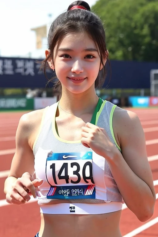Korean Idol、Half Korean and half French、Track and field athlete