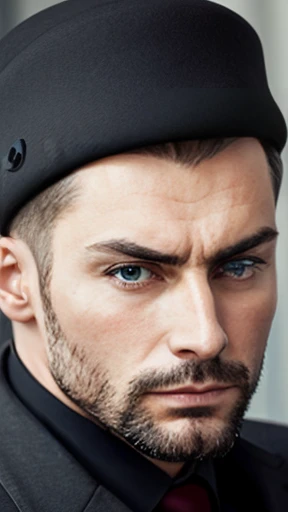 A Stylish Russian man focus on face