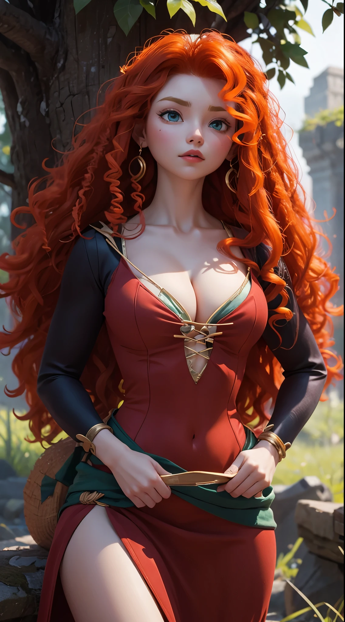 Merida is very hot. busty. cutout. production