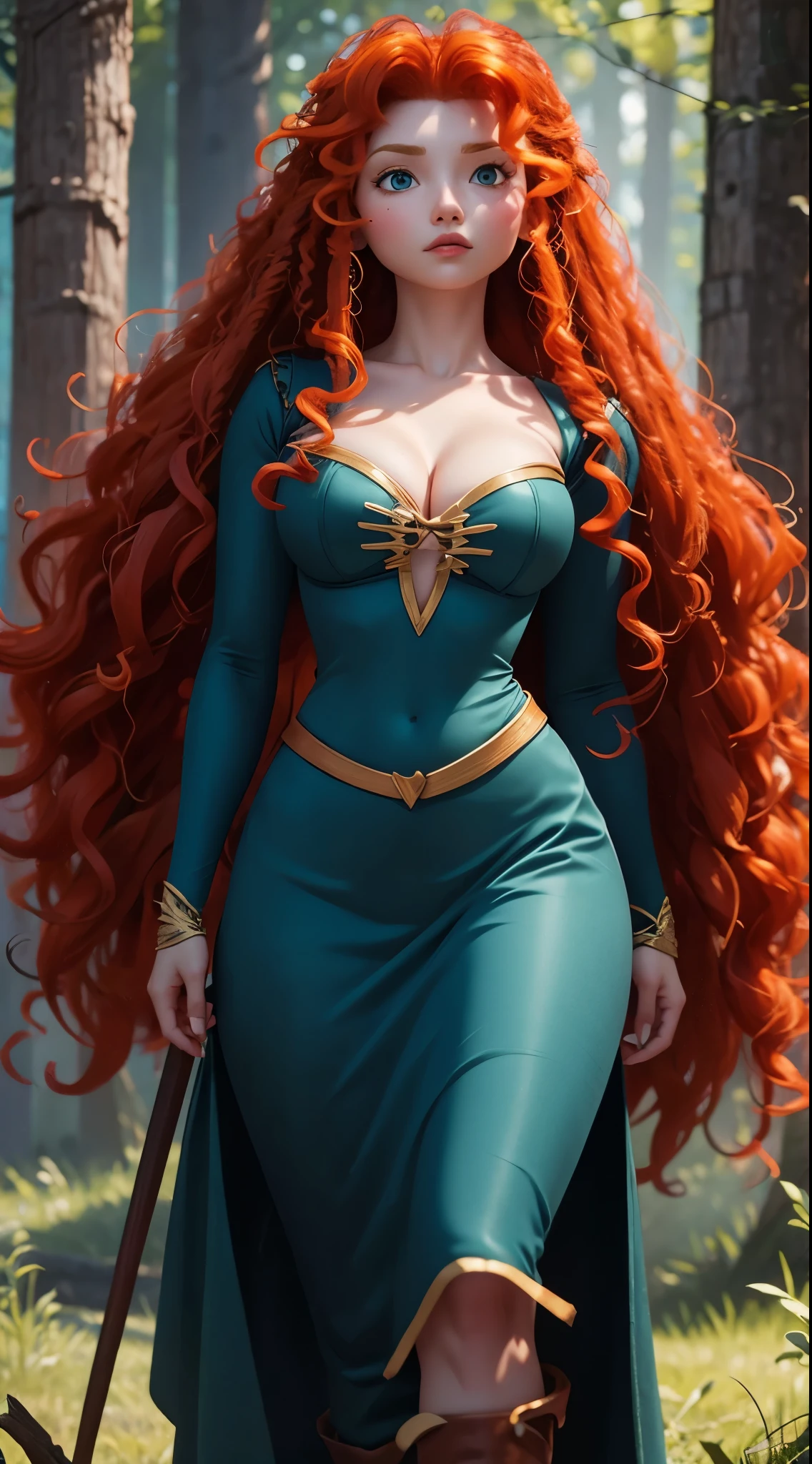 Merida is very hot. busty. cutout. production