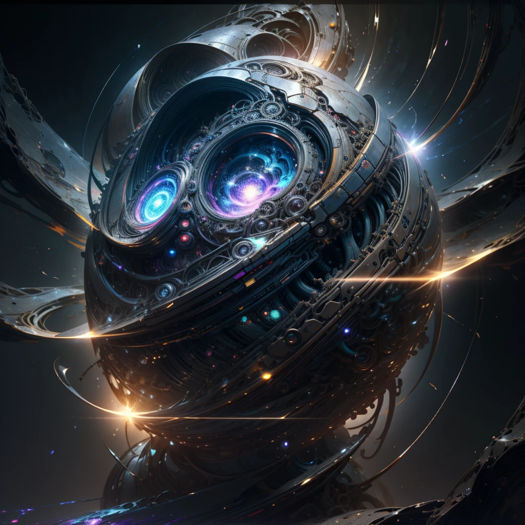 a person wearing a gas mask, neon spiral sphere, neon wires, hooded figure, colorful, cyberpunk, fantasy sword, 1 person, mechanical marvel, (best quality, 4k, 8k, highres, masterpiece:1.2), ultra-detailed, (realistic, photorealistic, photo-realistic:1.37), HDR, UHD, studio lighting, ultra-fine painting, sharp focus, physically-based rendering, extreme detail description, professional, vivid colors, bokeh