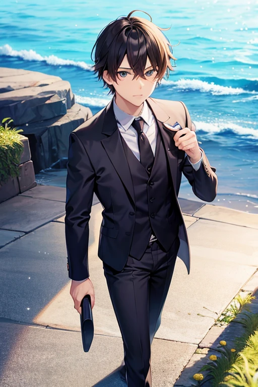 anime, suit, 1man