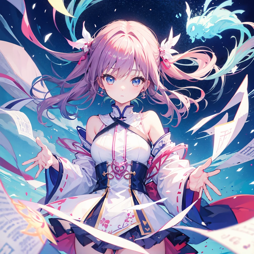 Floating in the air、girl