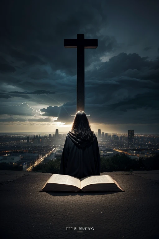 apocalyptic scenario:
Use an image of a stormy sky, with dark clouds and rays. This can symbolize the end times and create a dramatic atmosphere.
Include elements like a city in the distance, which may be in shadows or partially destroyed, to reinforce the theme of Revelation.
Figura de Oral Roberts:
Find an image of Oral Roberts in a serious posture or in a preaching moment. His figure can be placed in a corner of the cover.
Make sure the Oral Roberts image is in high resolution to maintain the visual quality of the cover.
religious symbolism:
Add a Christian symbol, like a cross or an open Bible. This can be placed next to the title to reinforce the spiritual theme.
Typography:
Use a clear, readable font for the title "Prophecies and Revelations". the subtitle "The End of Times with Oral Roberts" may be in a smaller font, but still readable.
Choose colors that contrast well with the background to ensure the text stands out.
Visual Effect:
Add light effects, like a soft glow around the cross or the Bible, to give a supernatural touch.
Use a color palette that includes dark blue tones, black and gray, with touches of gold or white for texts and symbols.
Here is a suggestion for how you can combine these elements into a cover:
background-image:
Um céu tempestuoso with dark clouds and rays.
A city in the background, half hidden by shadows.
Figura de Oral Roberts:
Placed on the right side of the cover, in a preaching or serious posture.
Title and subtitle:
"Prophecies and Revelations" in a large, clear font at the top.
"The End of Times with Oral Roberts" Logo abaixo, em uma fonte menor.
Religious symbol:
A shining cross or an open Bible on the left side.