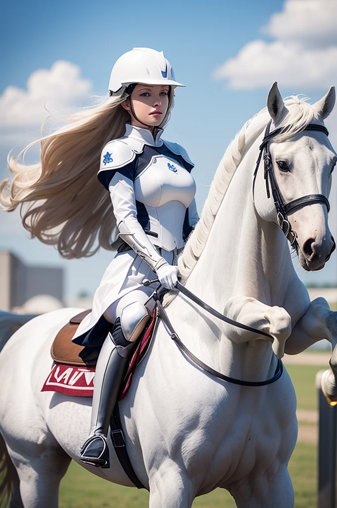 make a logo for a team with a white knight on a white horse