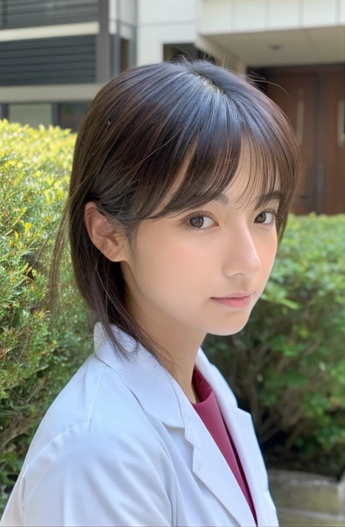 ((Highest quality)), ((masterpiece)), (detailed),Perfect Face,Japanese,Female doctor,white