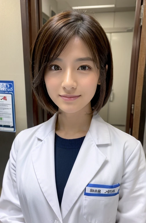 ((Highest quality)), ((masterpiece)), (detailed),Perfect Face,Japanese,Female doctor,white