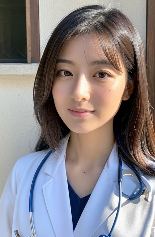 ((Highest quality)), ((masterpiece)), (detailed),Perfect Face,Japanese,Female doctor,white