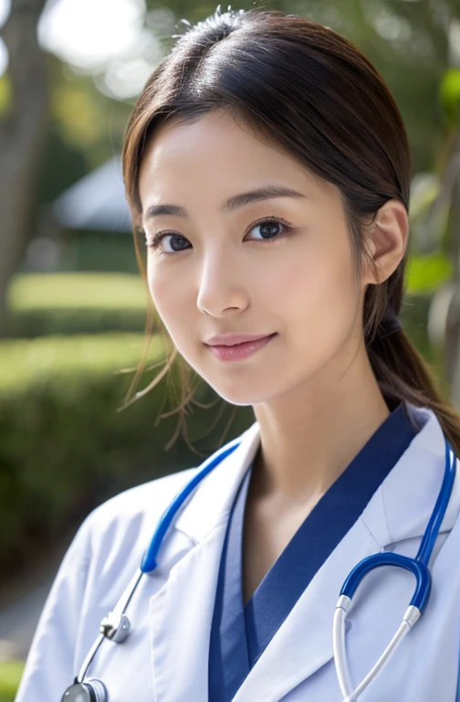 ((Highest quality)), ((masterpiece)), (detailed),Perfect Face,Japanese,Female doctor,white