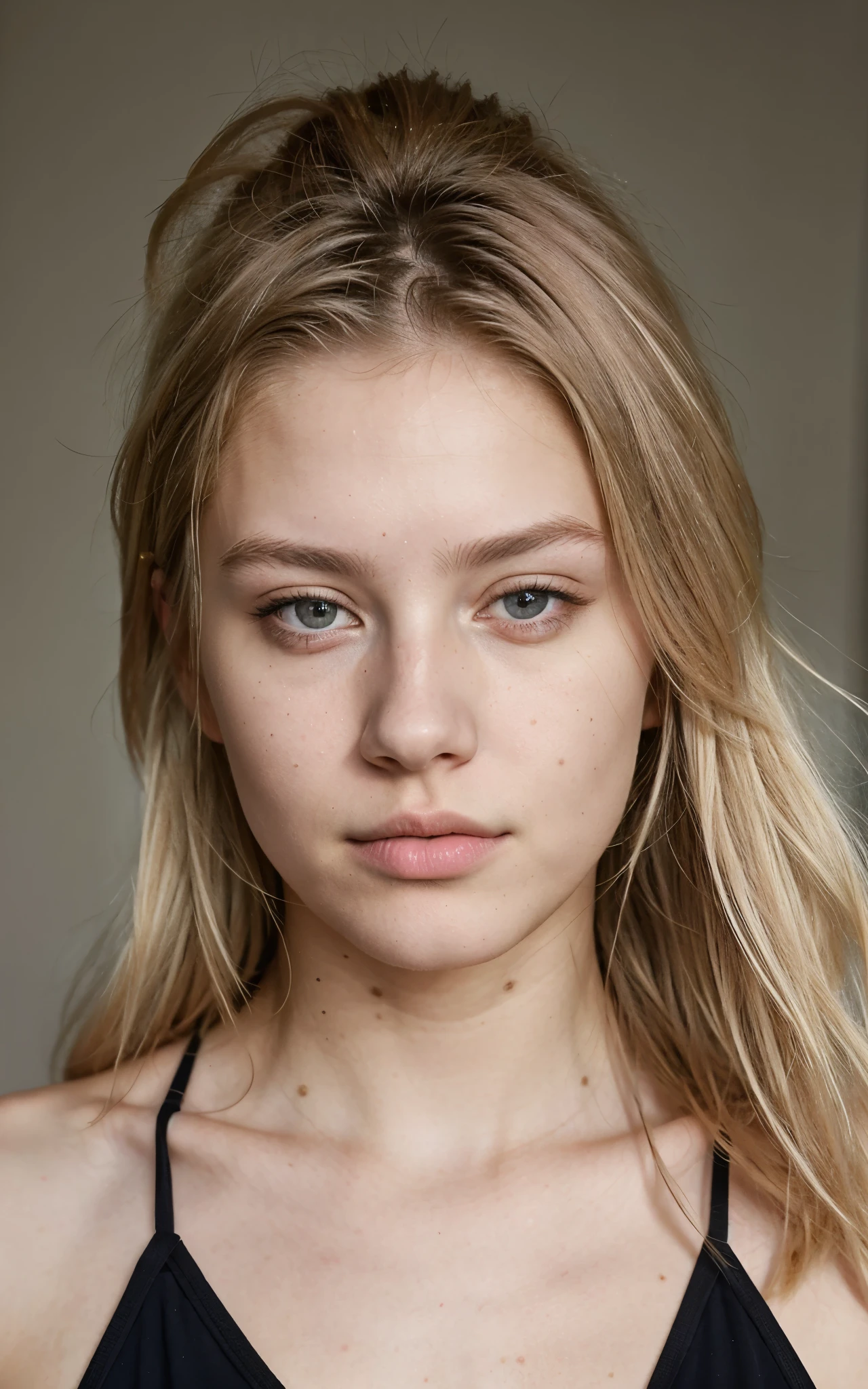 blonder woman, eyes you see, young man , Perfect beauty, (((high qualiy))), (((Hyper-Realism))), photo taken with iPhone , perfect photo, styled hair, she is in a square