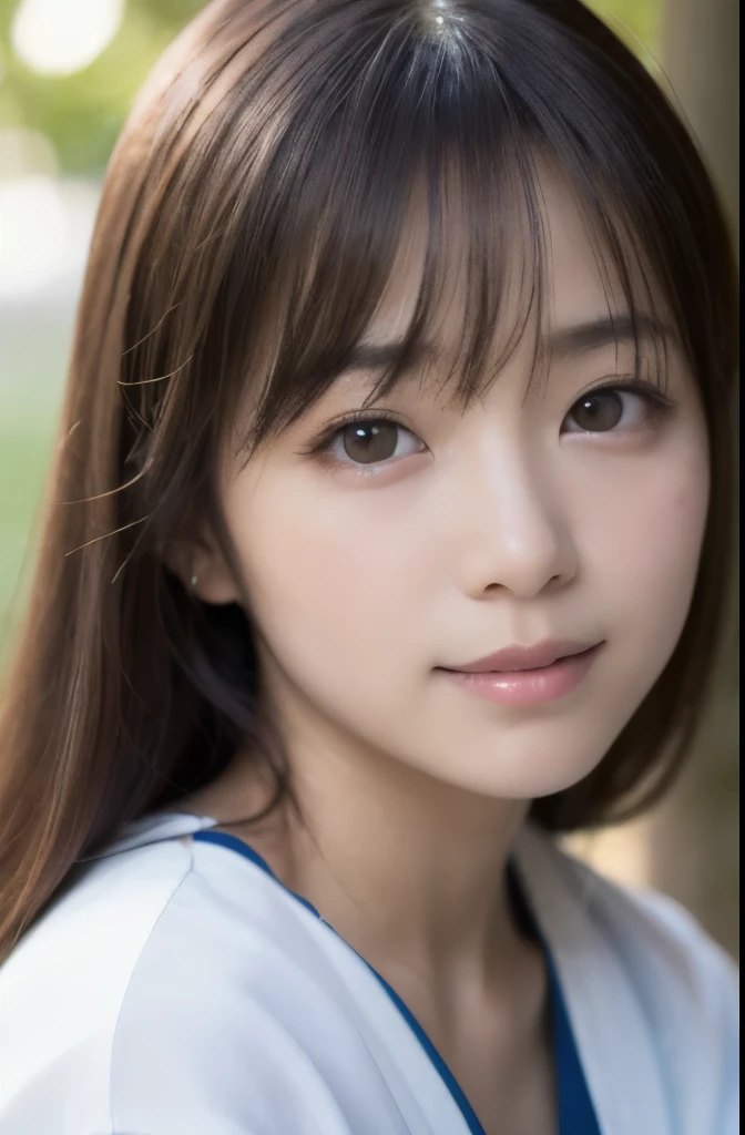 best quality, face focus, soft light, ultra high res, (photorealistic:1.4), RAW photo,(Shinozaki Ai), white skin, kawaii,
1 Japanese girl, solo, cute, smile, (pupil, lights in the eyes),  detailed beautiful face, Medium-sized breasts,(high resolution detail of human skin texture),(long hair),(portrait), upper body, white traditional kimono, in the forest,