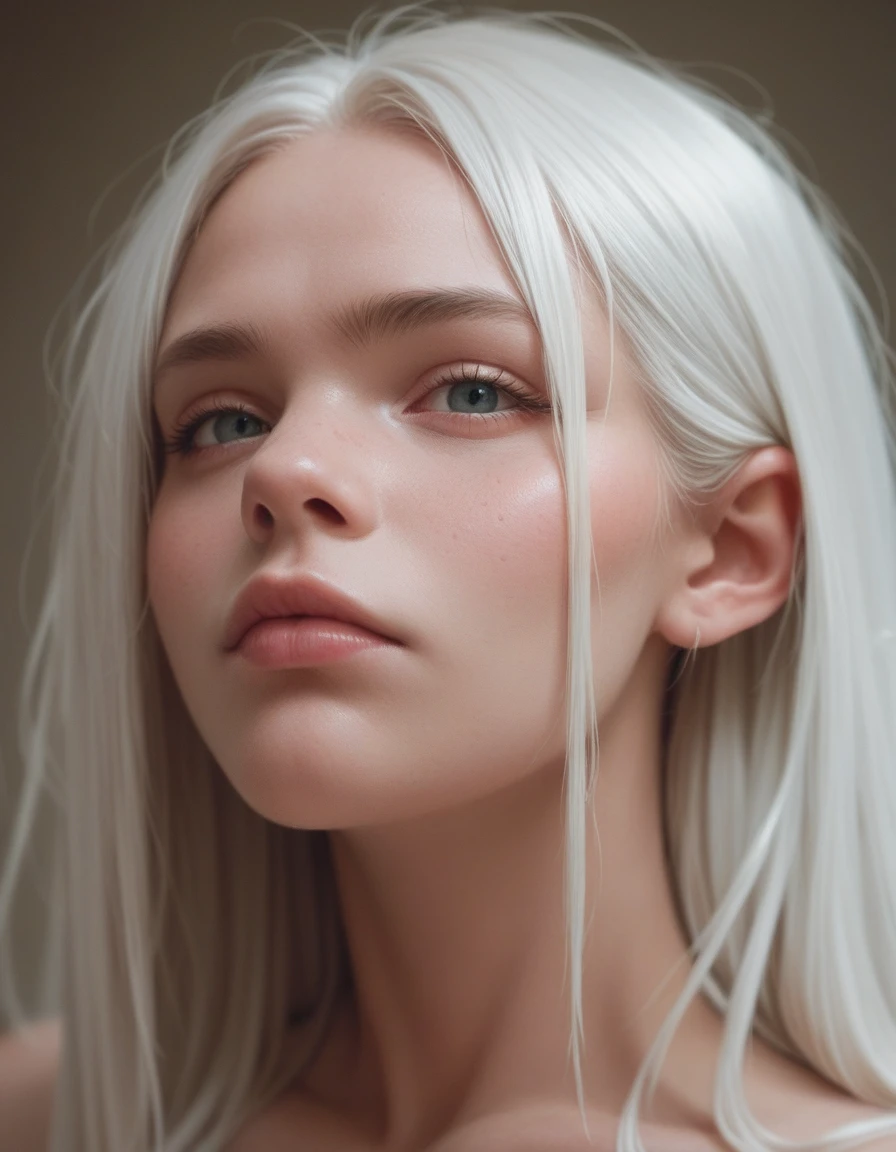 Create a giant dragon face of GOT, with a blond white haired bellow it.