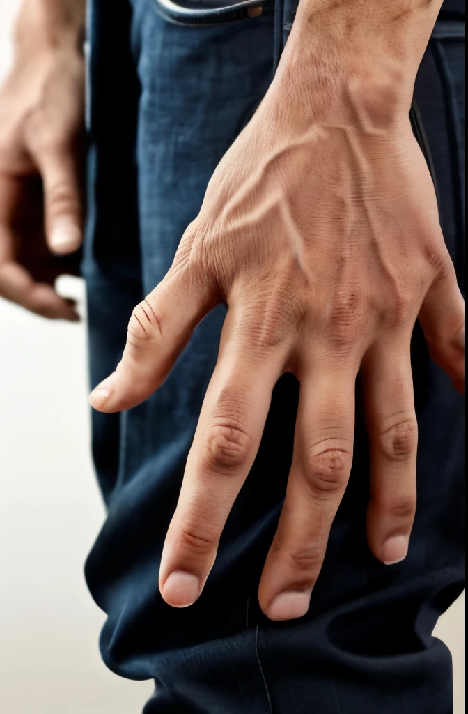 fix his hand, so that it is anatomically correct