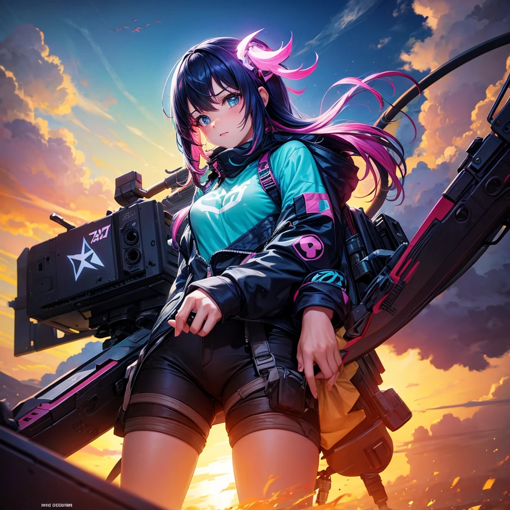 (Vanellope von Schweetz) , (black hair), (senketsu:1.2), (short-height), sexy cosplay costume, hot female, facing viewer, sexy pose