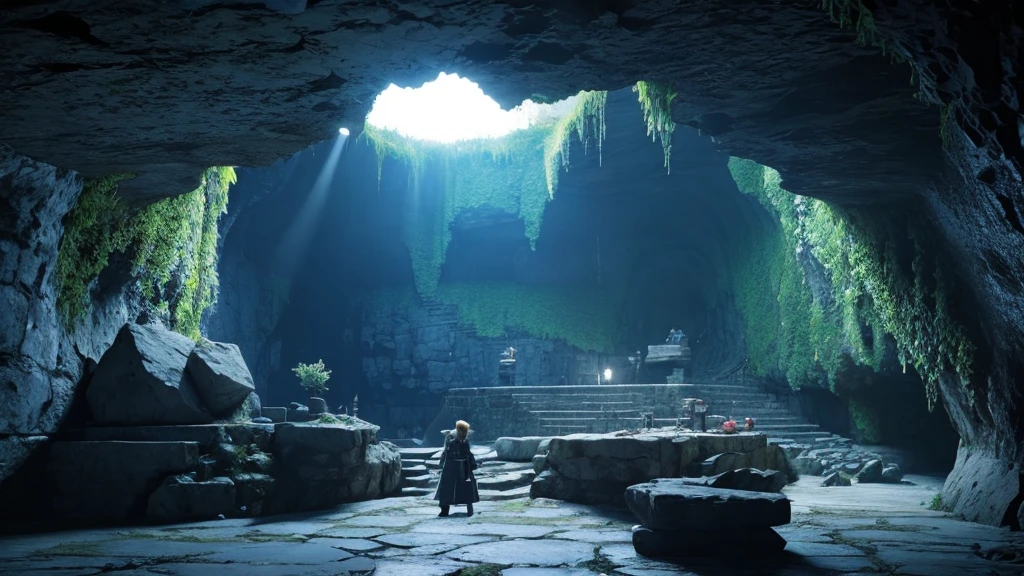 Final Fantasy 7 style Northern Cavern Calming scene