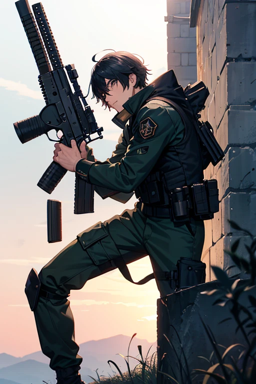 Anime, Swat, 1Men, Gun,
