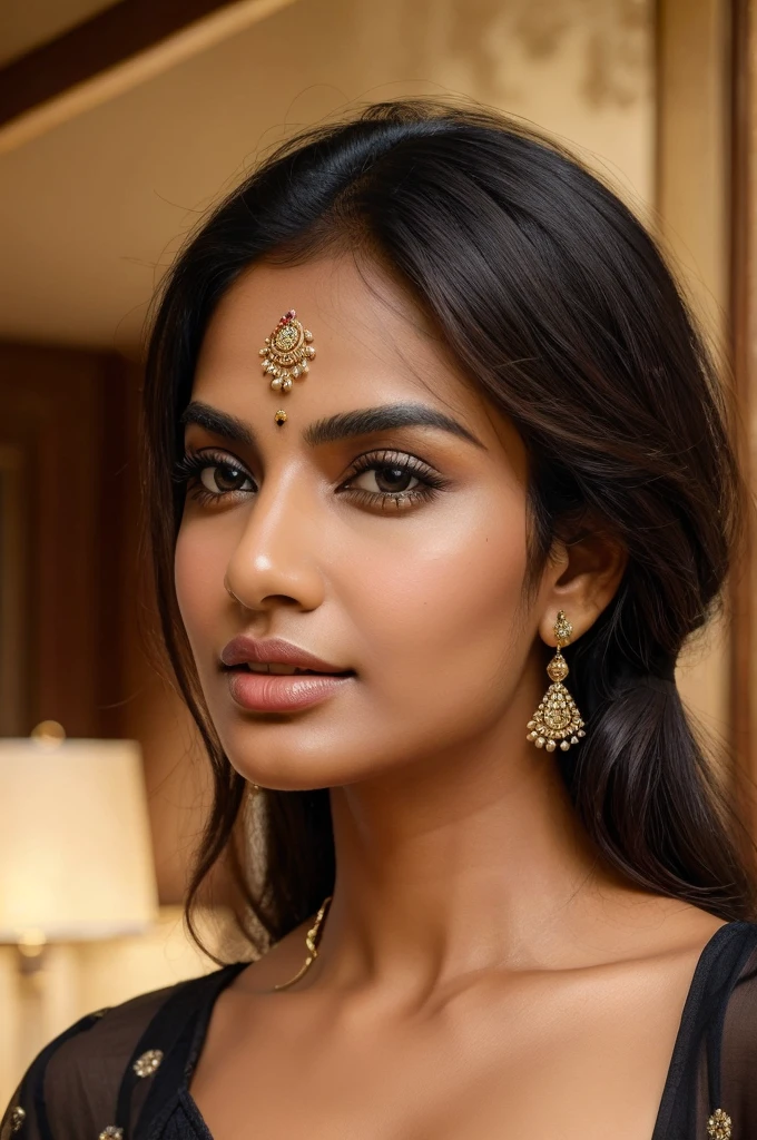 ((best quality)), ((masterpiece)), (detailed), perfect face rich indian woman