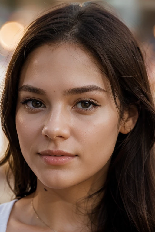 Generate a realistic face of a USA female, 22 years old. The face should have clear
skin, natural makeup, and a friendly expression. The photo should show the entire face from
forehead to neck, be in 4K resolution, and use an 85mm focal length for a realistic look. The
background should be simple and neutral. The photo should be high resolution and well-lit.
