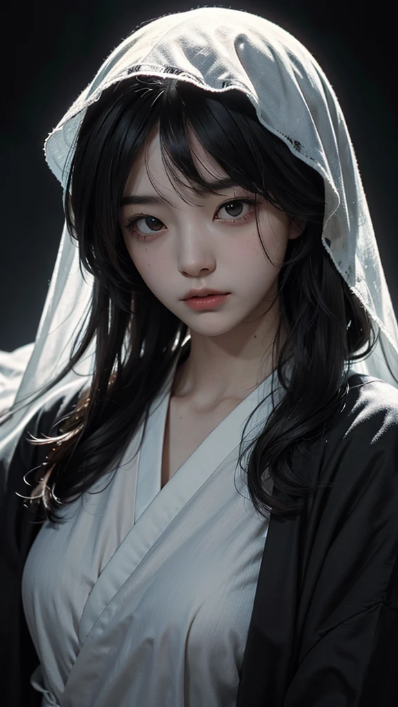 Ghost, horror, Japanese, dark, super detailed, highest quality
