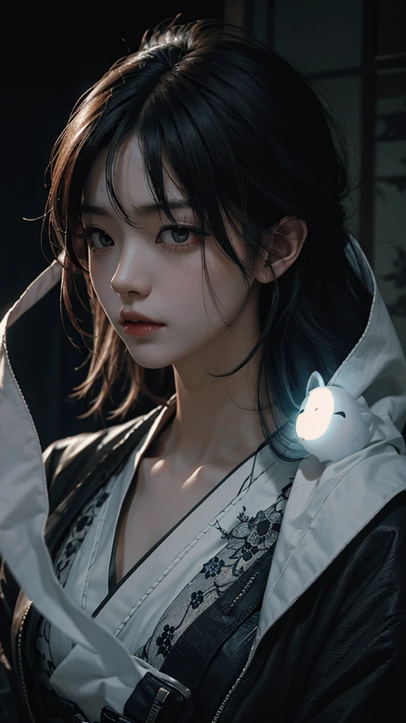 Ghost, horror, Japanese, dark, super detailed, highest quality