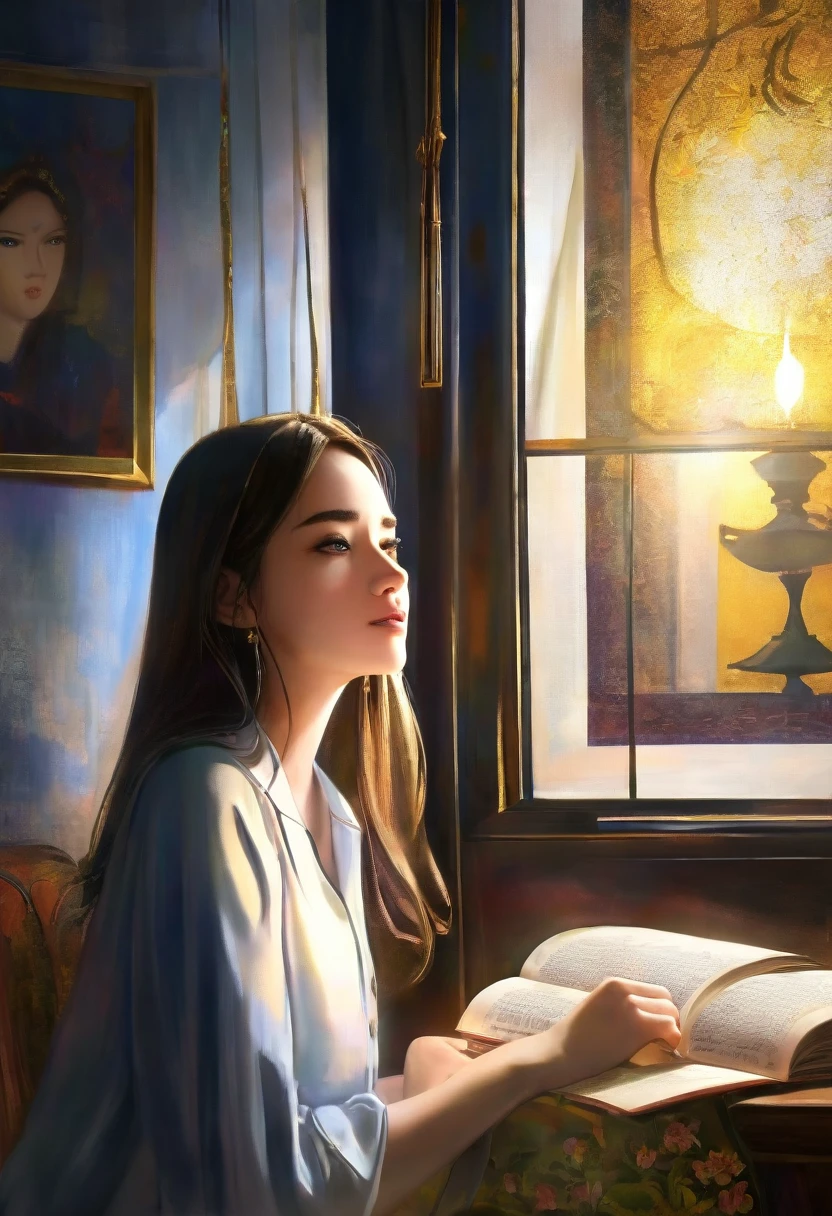 I am the woman who left her youth hidden in memories of faith , The message I want to say is to enjoy your whole life. ,the style is very realistic the atmosphere of loneliness and sadness , 24k artwork volume shadows composition rules depth of field cinema lights