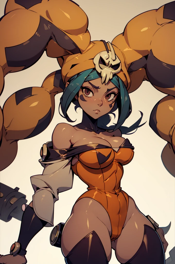 best qualityer, master part, circunstanciado, ((Skullgirls characters, cerebellum sfw)), best qualityer, cerebellum sfw, circunstanciado, natural action pose