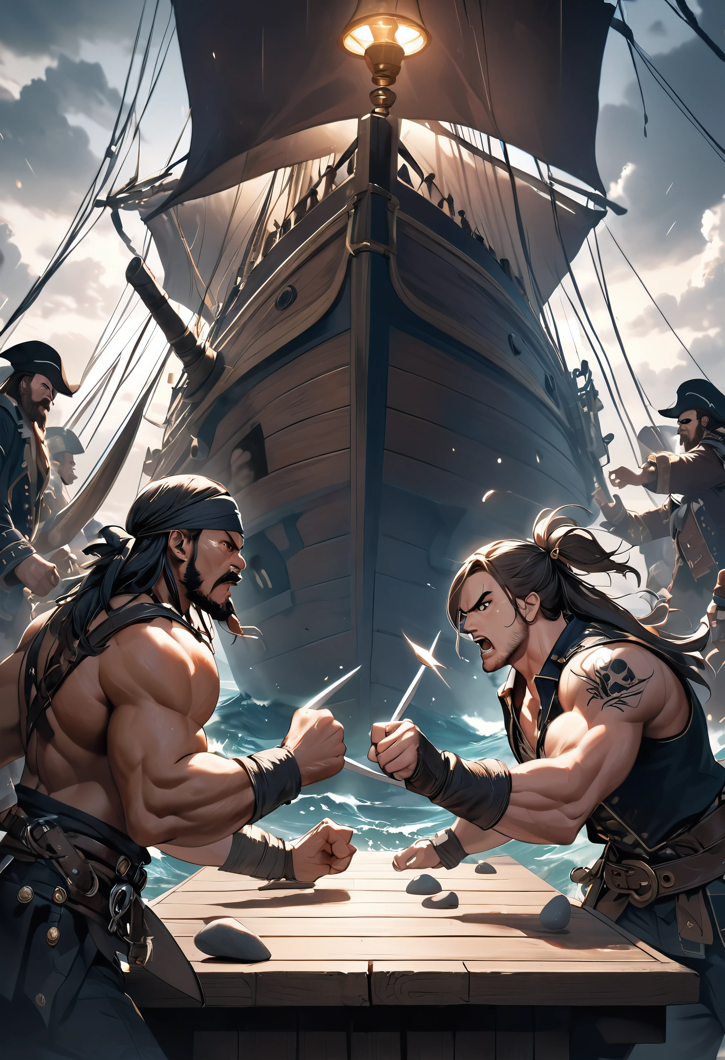 ((1 man and a group of ugly pirate NPCS - a young adult pirate boy wearing erotic pirate clothes is being stripped and sexually touched by a group of ugly group of men bastard pirates who are fingering his pussy)), ((gangbang)), ((yaoi hentai)), ((fingering cuntboy:0.3)), ((inspired by Ppata’s yaoi comics)), ((ung man being humped by a group of ugly pirate NPCs “bend your ass over, you are our slave now!”)), ((begging)), ((well drawn group sex poses:0.2)), ((big very thick veiny cocks:0.2)), ((well drawn fingering of wet pussy:0.2)), ((well drawn detailed faces)), (bukkake), ((butt cheeks slapping)), ((fingering his wet pussy)), ((fingering from behind)), ((rubs my wet dripping pussy!”)), (((rub rub rub))),