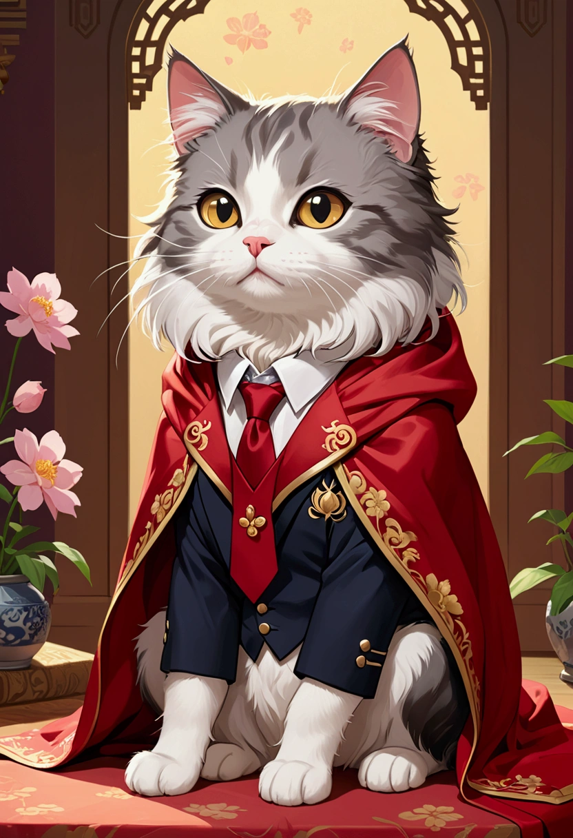 Cat,橘Cat, cloak,Ruan Jia,Suit,tie,花Cat,Stupid Dog,肌肉发达的雄Cat, (Delicate face), (Fine fluffy fur)