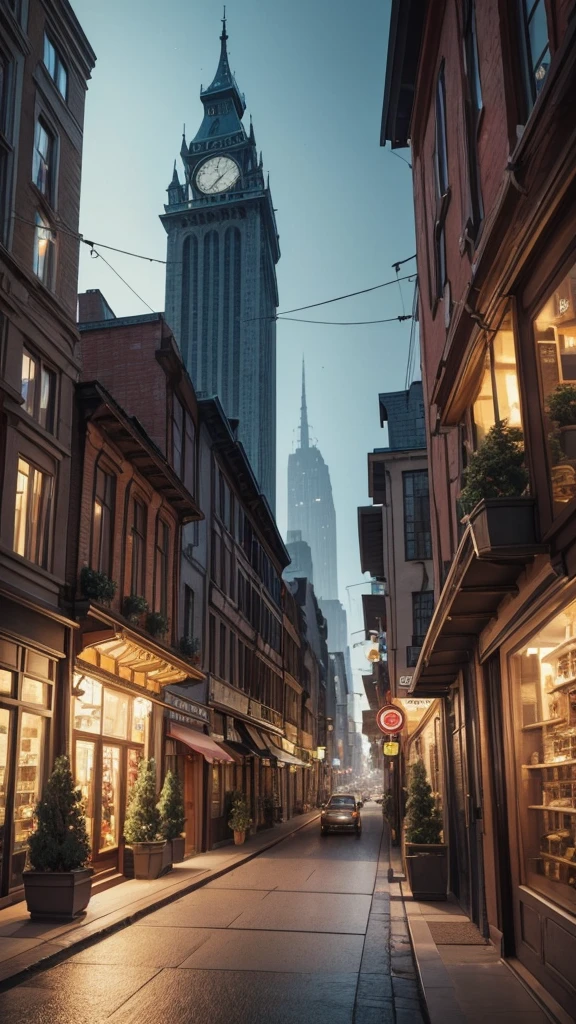 Create a whimsical 3D render of a tiny, anthropomorphic cat carrying a suitcase down a bustling city street. The cat, with its large eyes and expressive facial features, appears to be shedding a tear as it toils under the weight of the luggage. The background is a lively cityscape, with towering buildings, colorful storefronts, and a vibrant crowd. The overall atmosphere is nostalgic and heartwarming, capturing the essence of perseverance and determination in the face of adversity. Use Golden Ratio Composition to create a balanced and aesthetically pleasing scene. The viewpoint should be a Cinematic Shot to enhance the dramatic and emotional impact. The lighting should feature Cinematic Lighting to add depth and mood. Render the artwork using Unreal Engine for a highly detailed and realistic 3D environment. The medium is Illustration to bring out the whimsical and heartfelt quality of the scene.