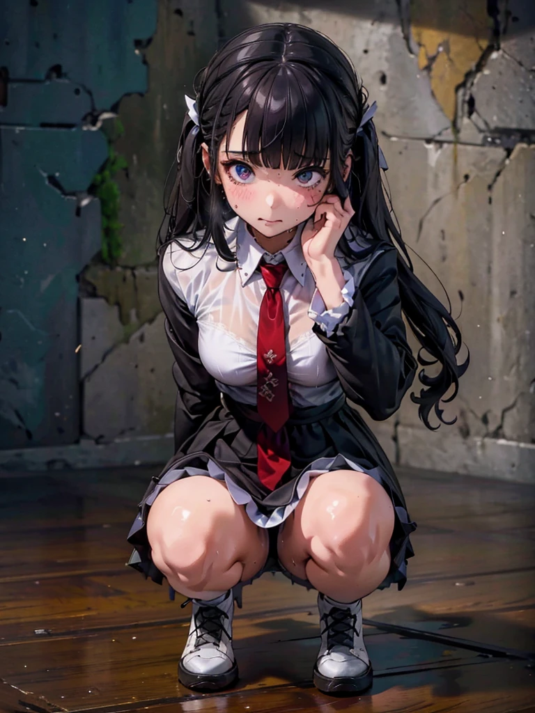 Pee, squat, hands on knees, (High resolution), (8k), (Very detailed), (4K), (Pixiv), Perfect Face, Beautiful eyes and face, (最high quality), (Very detailed), Detailed face and eyes,pubic hair,いPeeを漏らす裸の女の子,1 girl,alone,Spread your legs, Embarrassing, blush,いPee, (sweating:1.4),Spread your legs,1 girl, (alone), High resolution, use_fast_no_frozen_style, use_fast_no_frozen_style, high quality, 1 girl, nude, Pee, Squat, Touching the vagina,Are standing, Raise one leg