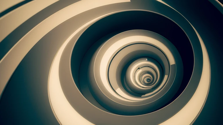((best qualityer)), ((work of art)), (detailded), man looking at a spiral with his hand on his ear trying to hear a noise.