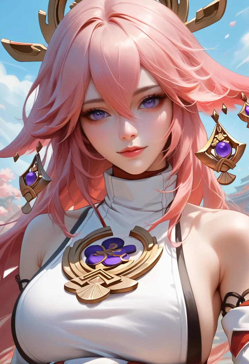 score_9, score_8_up, score_7_up,source_anime, high res image,masterpiece,best quality,girl,cute face,clear skin,yae_miko_genshin,armpit,