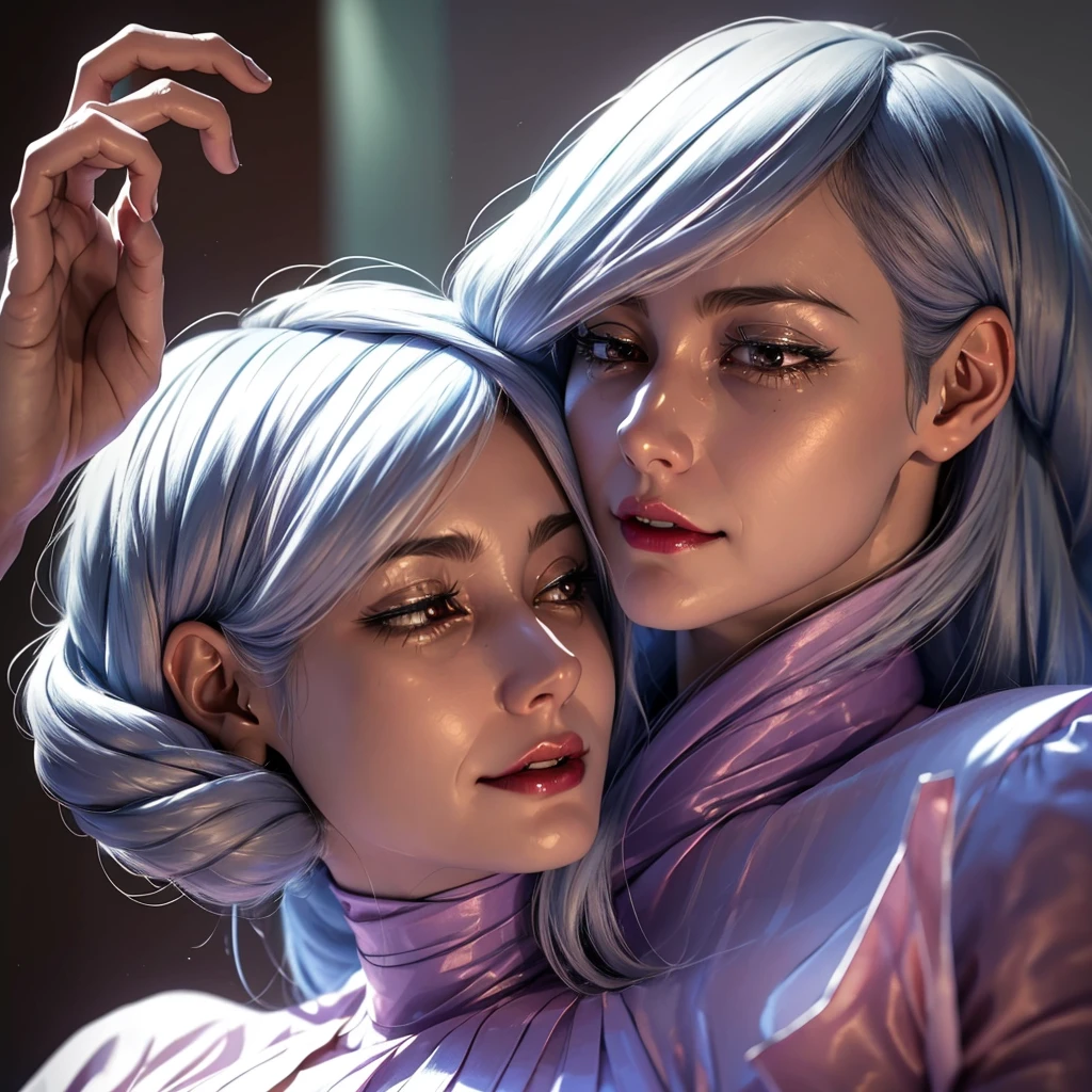 a beautiful young woman, meiMei from jujutsu kaisen, profile view, detailed face, piercing eyes, delicate features, gorgeous lips, flawless skin, detailed hair, intricate hair ornament, elegant expression, serene atmosphere, soft lighting, warm color palette, cinematic composition, realistic rendering, masterpiece, hyperrealistic, 8k, high quality, digital art