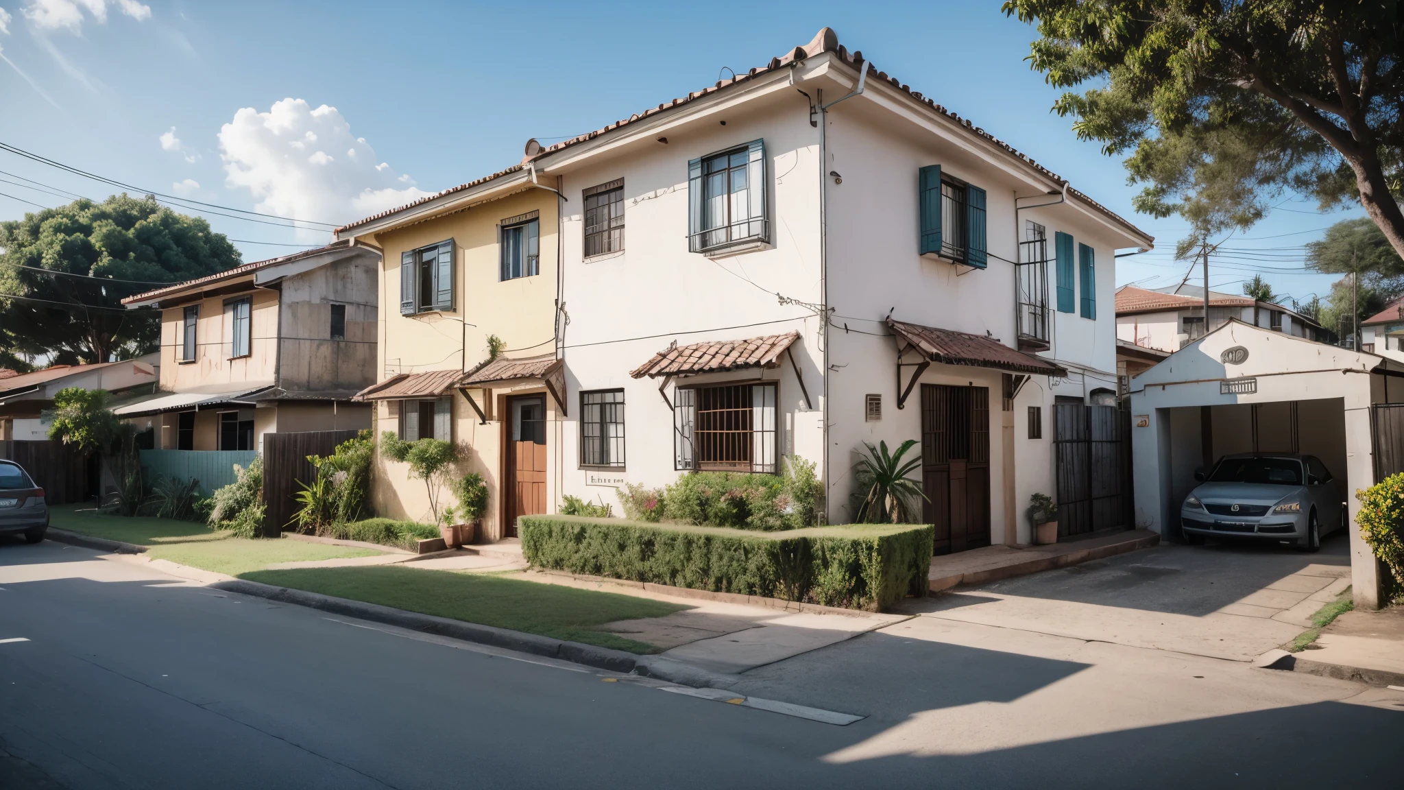 beautiful houses in a middle class neighborhood in Brazil
