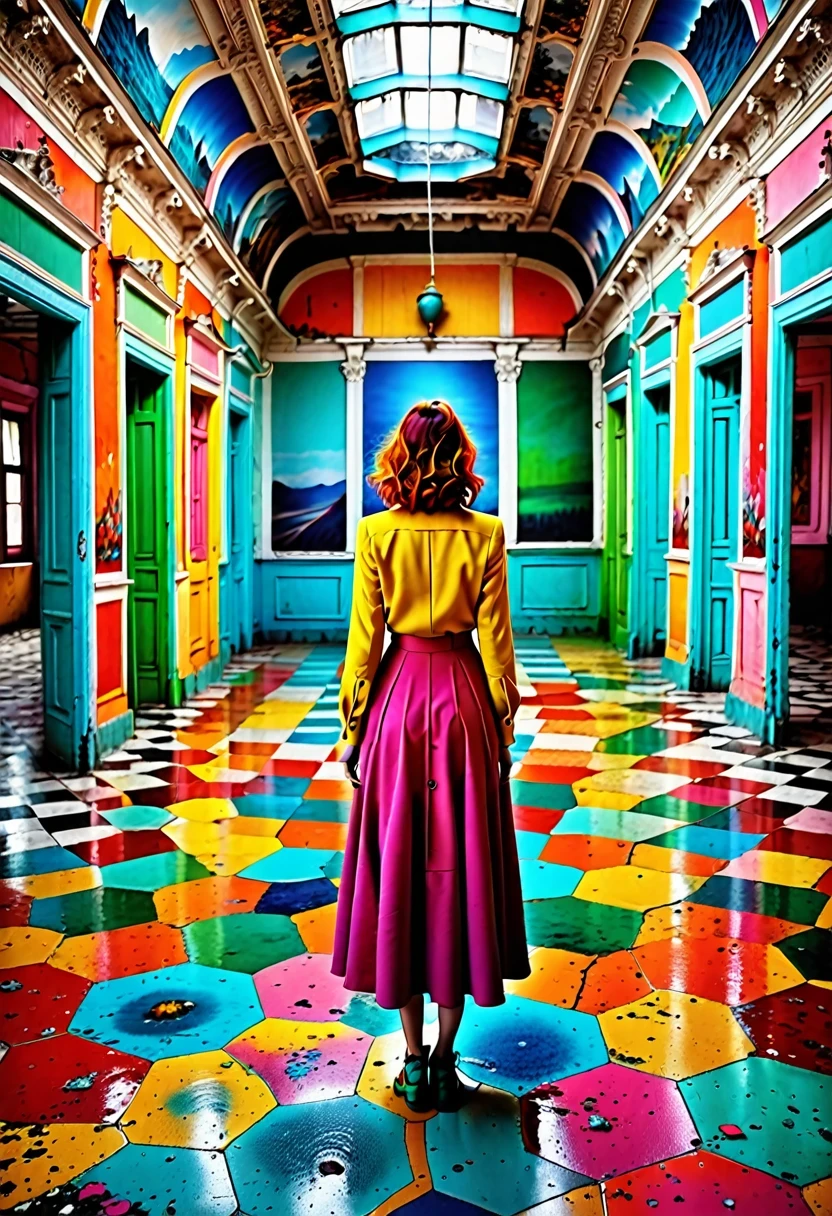 She expressed her fears with pessimistic images.,Images of places on Earth are both sad and wondrous,At the same time, it is incredible., Bright colors,But chaos and order prevail, Everything looks different, There's nothing real, Everything is incredible and wonderful, All women'These images reflect people's fears, These are incredible places on Earth, This is a real style picture, Very real, You can see the entire depth of field, Blurred objects and other objects in focus highlight the main subject,Impressive details,The light gives the image this character,The information is very clear,It attracts those who see the image,This is a unique piece,The lighting is very nostalgic,But well maintained