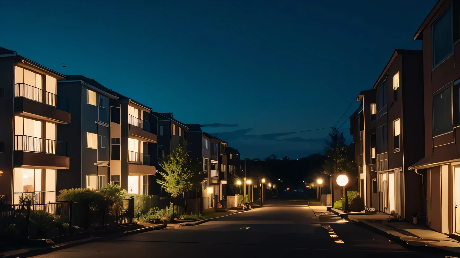 Housing buildings. cinematic lighting