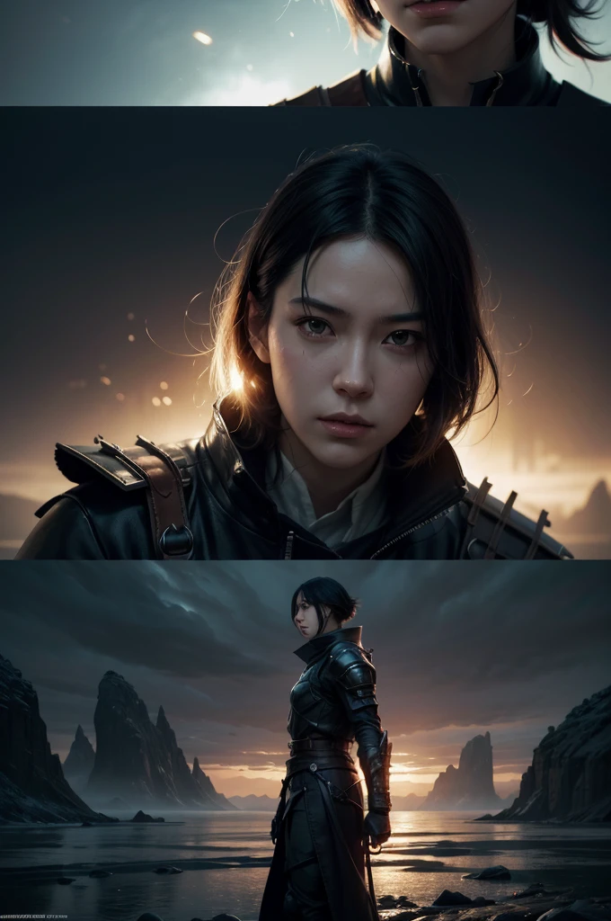 light and dark combat, mystical, medieval, good clarity, balanced colors, illustration, concept art, art installation, 8k, by Makoto Shinkai, steam, artwork, beautiful lighting, vivid colors, intricate, elegant, smooth, sharp focus, highly detailed digital painting, concept art, cinematic, unreal engine, 4 k wallpaper, art by syd mead, terada katsuya, atey ghailan, svetlin velinov, tarmo juhola, cgsociety, artstation trending, deviantart featured 