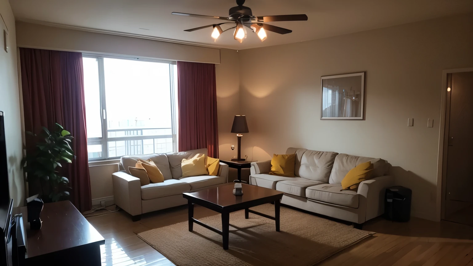 Apartment buildings. Cozy feeling. cinematic lighting