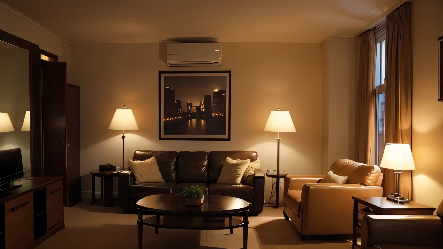 Middle-class apartment buildings. Cozy feeling. cinematic lighting