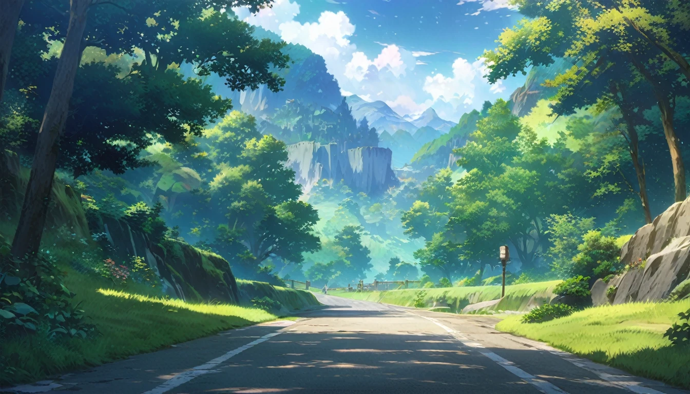 there is a street light that is next to a tree, anime beautiful peace scene, beautiful anime scene, beautiful anime scenery, anime background art, anime art wallpaper 4 k, anime art wallpaper 4k, anime art wallpaper 8 k, beautiful art uhd 4 k, beautiful anime, anime wallpaper 4k, anime wallpaper 4 k, anime scenery, anime landscape wallpaper