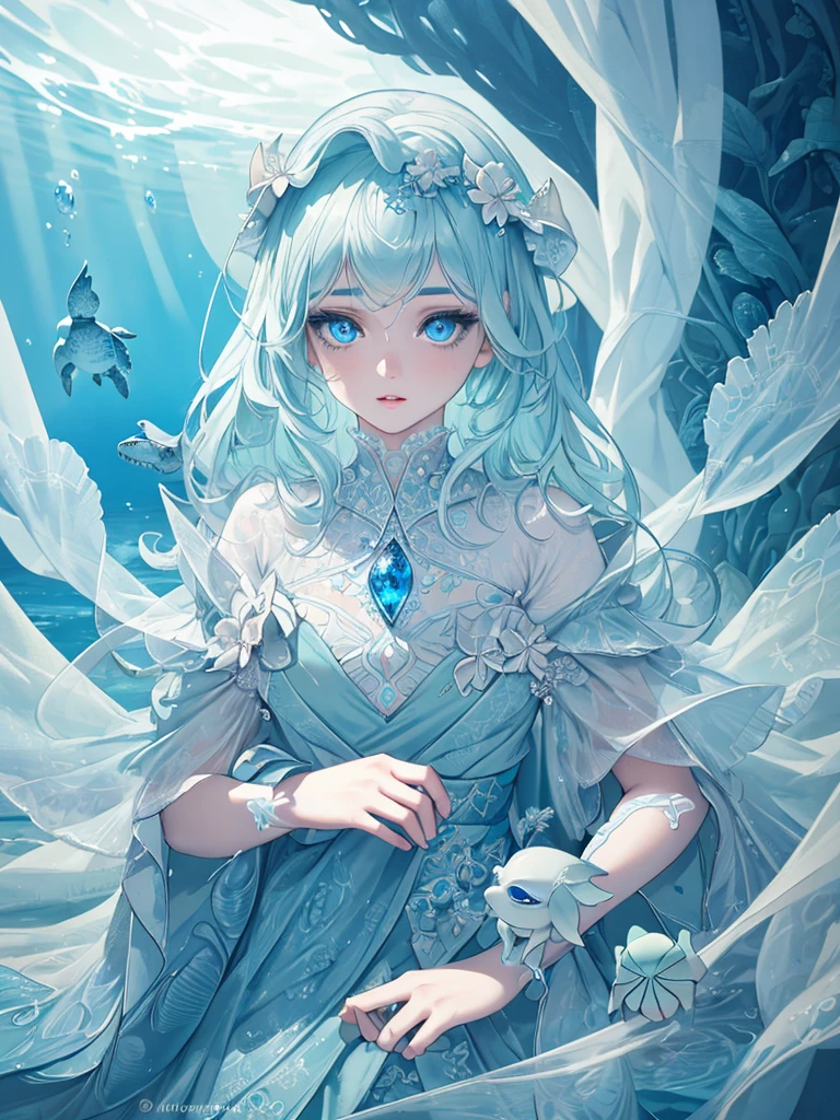 a ghost sea turtle, beautiful detailed eyes, beautiful detailed lips, extremely detailed eyes and face, long eyelashes, photorealistic, 8k, high quality, masterpiece, cinematic lighting, vibrant colors, ocean, underwater, ethereal, glowing, mystical, fantasy