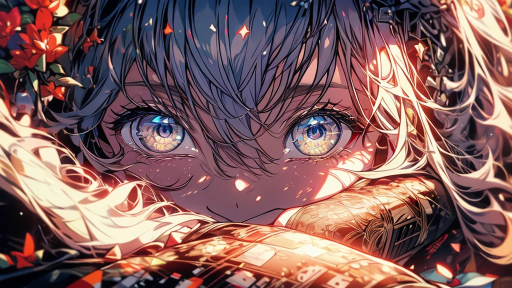 Woman using computer with big screen、silver hair、semi-wide hair、a smile,Wearing Great Hearing Aids,{{{{{{{{ Parker Negro Oversize }}}}}}}},beautiful and delicate golden eyes,