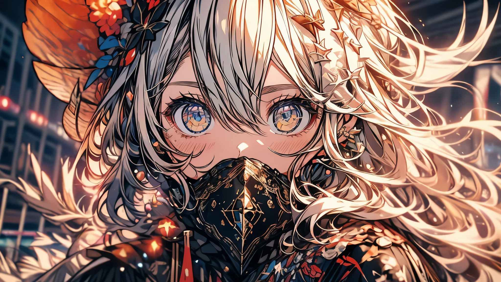 Woman using computer with big screen、silver hair、semi-wide hair、a smile,Wearing Great Hearing Aids,{{{{{{{{ Parker Negro Oversize }}}}}}}},beautiful and delicate golden eyes,