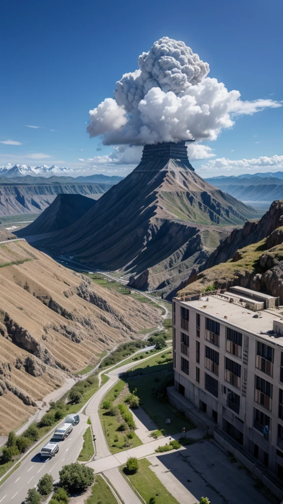 A city that suffered a 100 scale earthquake as the tectonic plates changed with the modified air