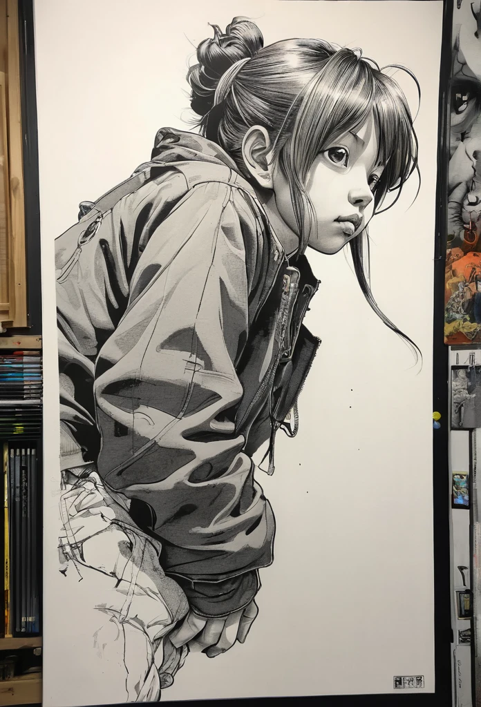Graffiti by Naoki Urasawa, best quality, masterpiece, Representative work, official art, Professional, Ultra intricate detailed, 8k, animales