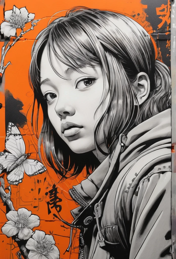 Graffiti by Naoki Urasawa, best quality, masterpiece, Representative work, official art, Professional, Ultra intricate detailed, 8k, animales